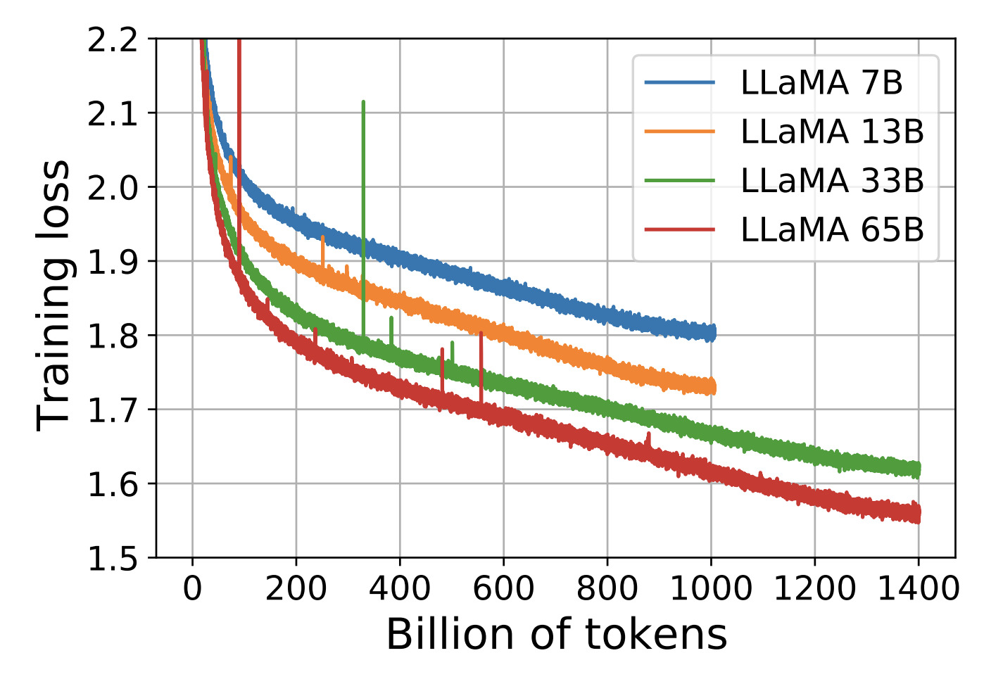 Loss curves of the models